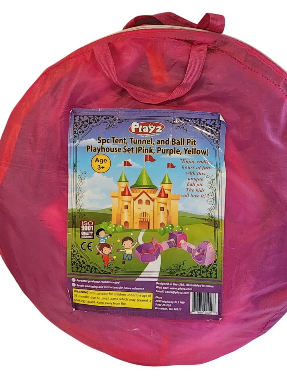 Girls Pink Majestic Princess Castle With Glow In the Dark Stars Age 3+ Pre-Loved